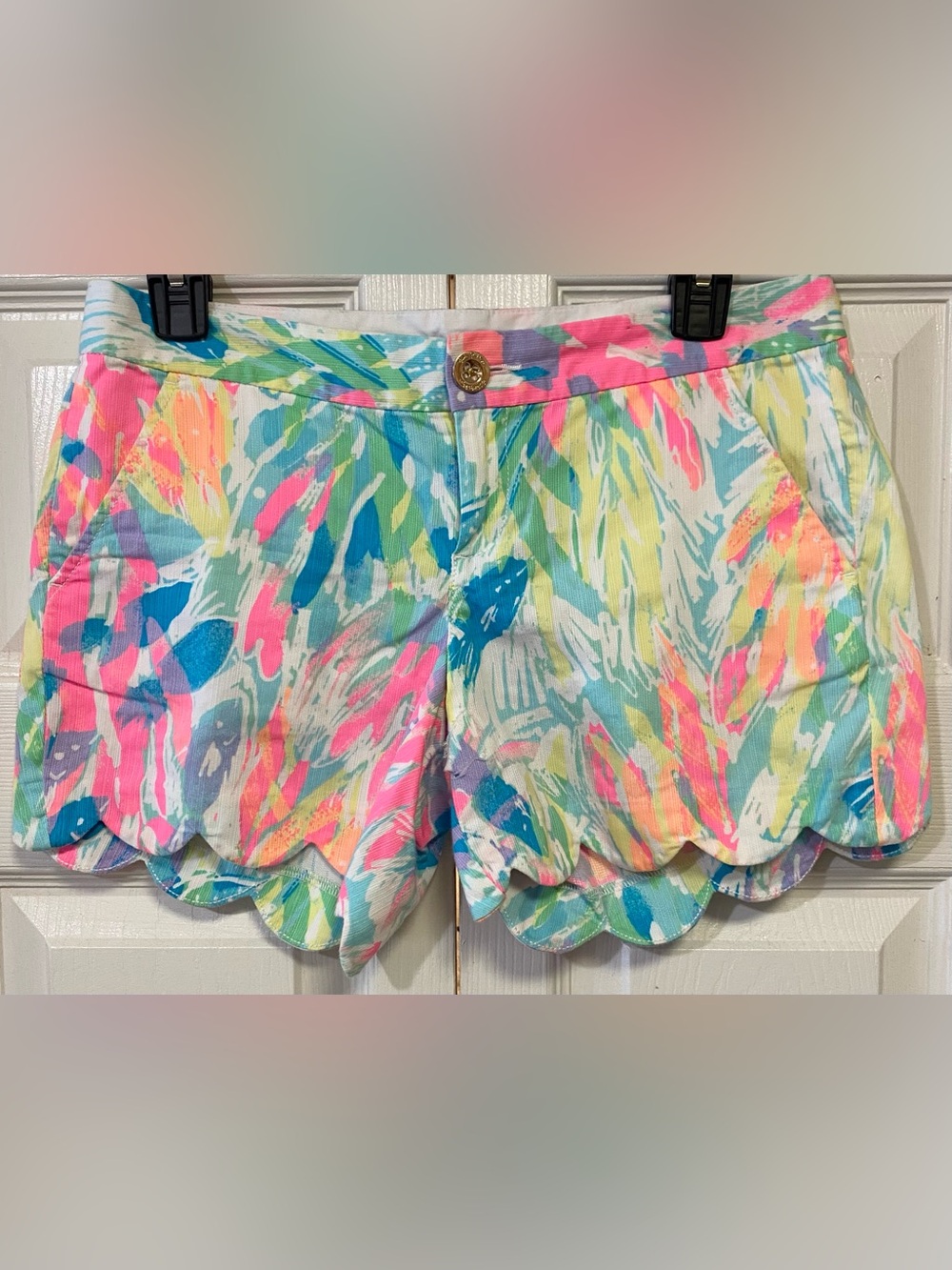 Lilly Pulitzer Shorts Womens Pink Blue Green Sparkling Vacation Buttercup